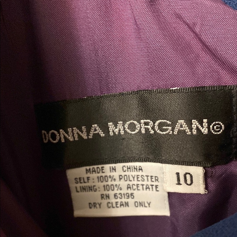 Donna Morgan Elegant Navy Blue Dress Size 10 - Picture 8 of 11